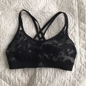 adidas Black and Gray Sports Bra